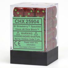 Chessex 12MM D6 Dice - Speckled - Strawberry