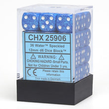 Chessex 12MM D6 Dice - Speckled - Water