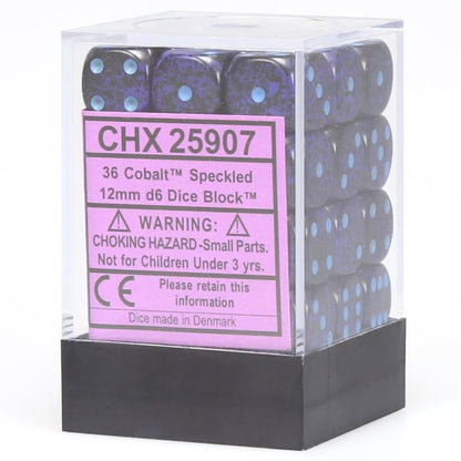 Chessex 12MM D6 Dice - Speckled - Cobalt