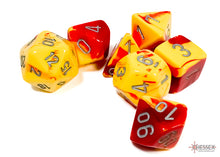 Chessex 7-Die Set - Gemini - Red-Yellow/White