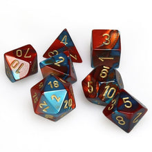 Chessex 7-Die Set - Gemini - Red-Teal/Gold