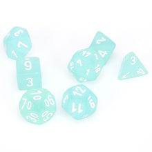 Chessex 7-Die Set - Frosted - Teal/White
