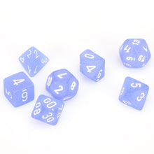 Chessex 7-Die Set - Frosted - Blue/White