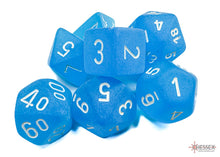 Chessex 7-Die Set - Frosted - Blue/White