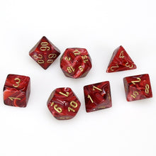 Chessex 7-Die Set - Vortex - Burgundy/Gold