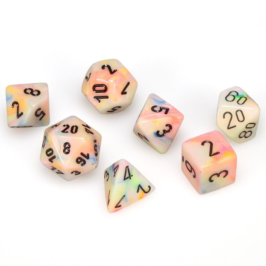 Chessex 7-Die Set - Festive - Circus/Black