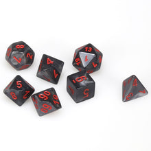 Chessex 7-Die Set - Velvet - Black/Red