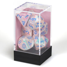 Chessex 7-Die Set - Festive - Pop Art/Blue