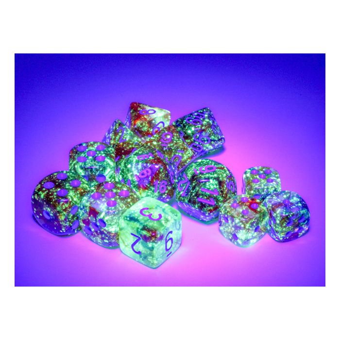 Chessex 7-Die Set - Nebula Luminary - Primary/Blue