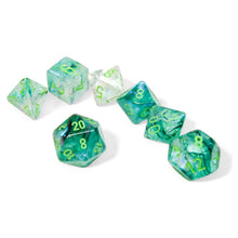 Chessex 7-Die Set - Borealis Luminary - Kelp/Light Green