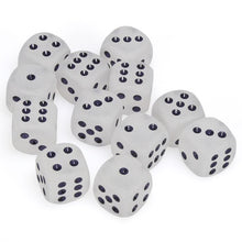 Chessex 16MM D6 Dice - Frosted - Clear/Black
