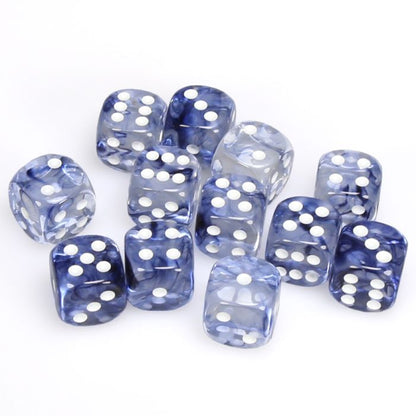 Chessex 16MM D6 Dice - Nebula - Black/White