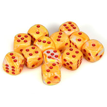 Chessex 16MM D6 Dice - Festive - Sunburst/Red