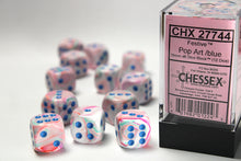 Chessex 16MM D6 Dice - Festive - Pop Art/Blue