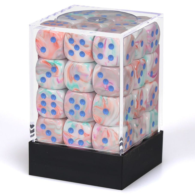 Chessex 12MM D6 Dice - Festive - Pop Art/Blue