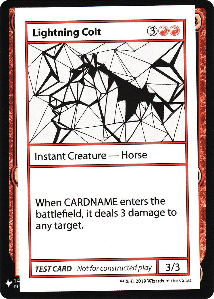 Lightning Colt [Mystery Booster Playtest Cards]