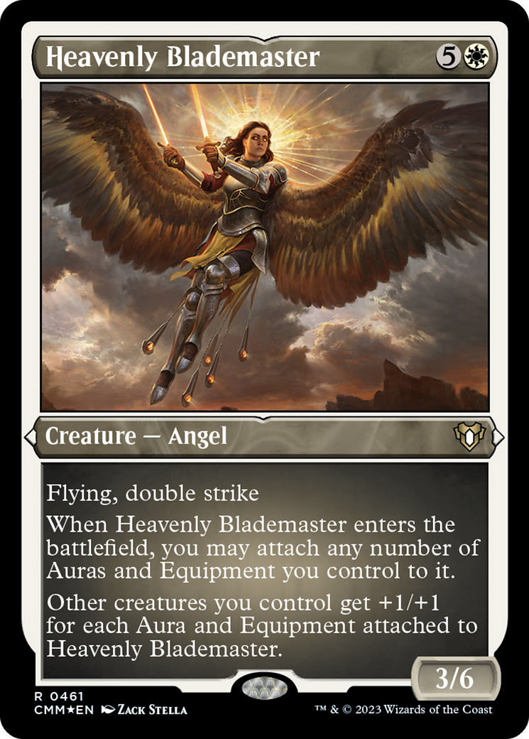 Heavenly Blademaster (Foil Etched) [Commander Masters]