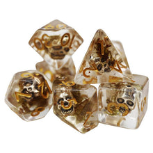 Foam Brain Games 7-Set Dice Silver Pirate Skull