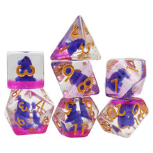 Foam Brain Games 7-Set Dice Purple T-Rex