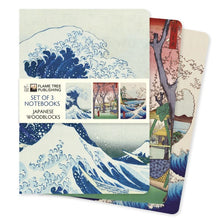 Flame Tree Publishing Japanese Woodblocks Set of 3 Standard Notebooks
