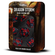 Fanroll Silicone Rubber Dice Set: Black Dragon Scales