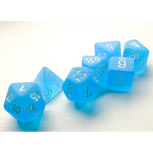 Chessex MINI 7-Die Set - Frosted - Caribbean Blue/White