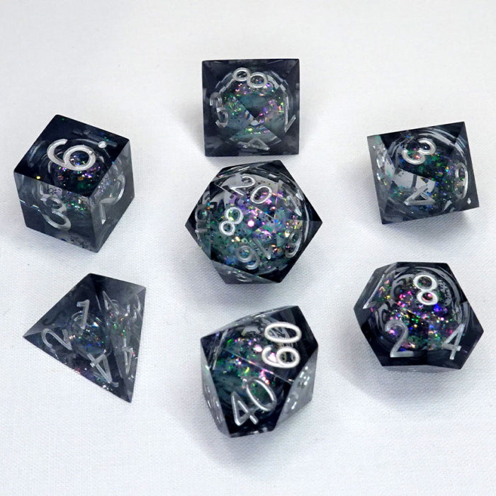 7-Set Cube Liquid Core Molten Obsidian