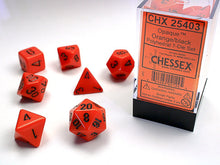 Chessex 7-Die Set - Opaque - Orange/Black