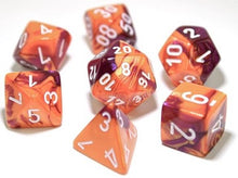 Chessex 7-Die Set - Gemini - Orange-Purple/White