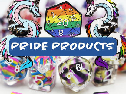 Foam Brain Games Pride Flag 7-Set Dice