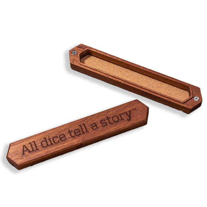 Sapelli All Dice Tell a Story Wooden Dice Box
