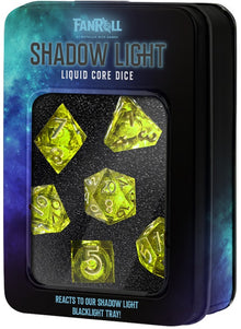 Fanroll Liquid Elixir Shadow Light UV Reactive 7 Dice Set