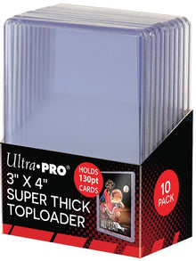 Ultra Pro 3" x 4" Clear 130PT Super Thick Toploaders (10ct)