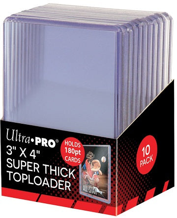 Ultra Pro 3" x 4" Clear 180PT Super Thick Toploaders (10ct)