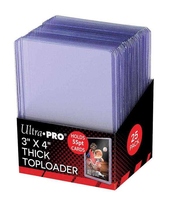 Ultra Pro 3" x 4" Clear 55PT Thick Toploaders (25ct)
