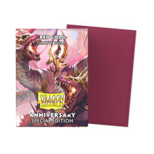 Dragon Shield 25th Special Edition Red Gold Matte Dual Sleeves (Standard Size)
