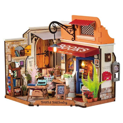Rolife Corner Bookstore DIY Miniature House Kit DG164