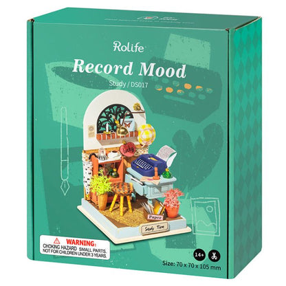 Rolife Record Mood Study DIY Miniature House Kit DS017
