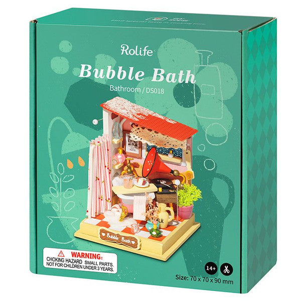 Rolife Bubble Bath Bathroom DIY Miniature House Kit DS018