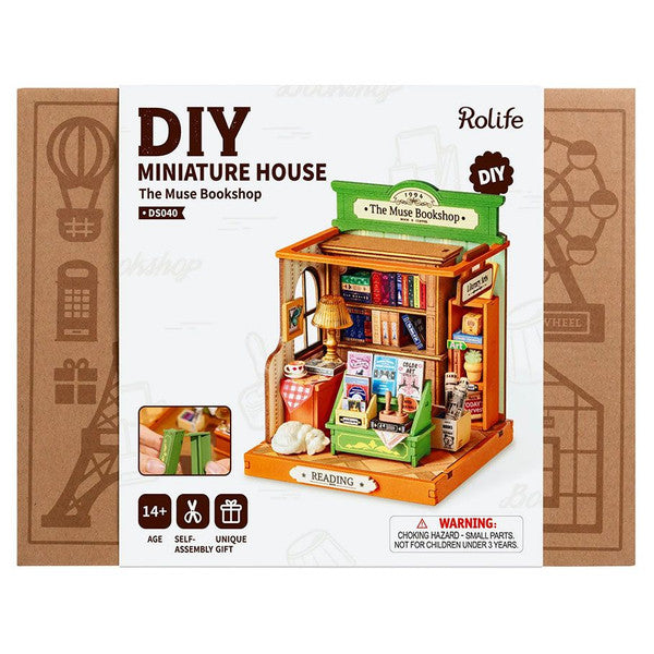 Rolife The Muse Bookshop DIY Miniature House Kit DS040