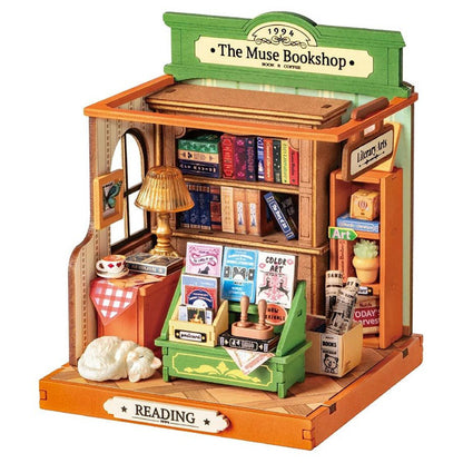 Rolife The Muse Bookshop DIY Miniature House Kit DS040