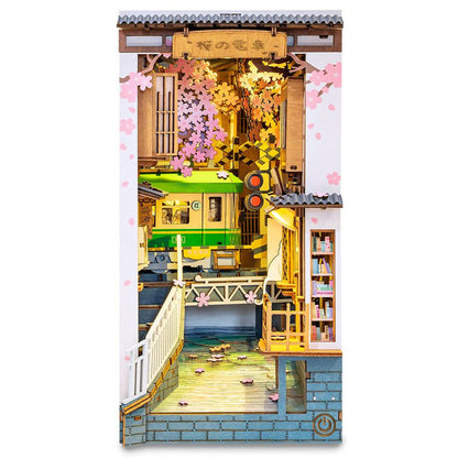 Rolife Sakura Densya Tram Book Nook Shelf Insert Kit TGB01
