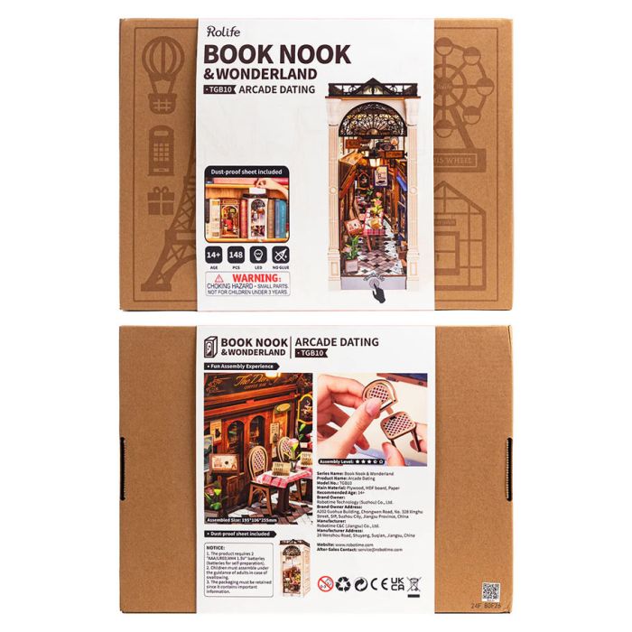Rolife Arcade Dating Book Nook DIY Miniature House Kit TGB10