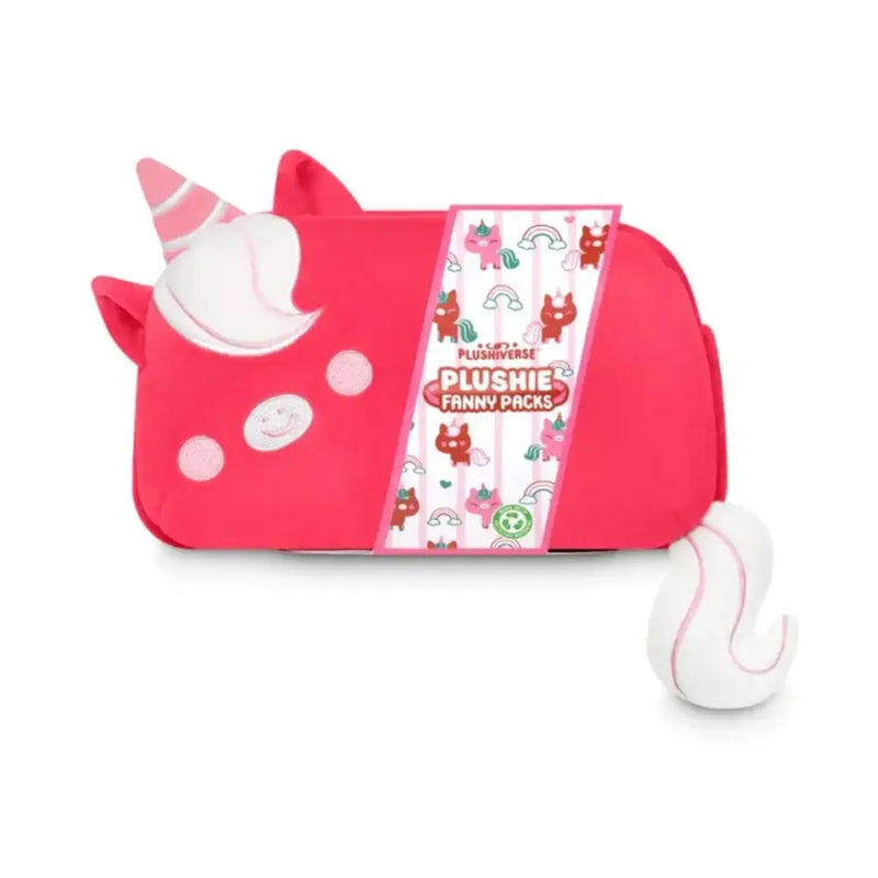 TeeTurtle Plushiverse Ruby Red Unicorn Fanny Pack