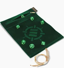 ENHANCE Tabletop Roll on a Scroll Dice Case and Acrylic Dice Set