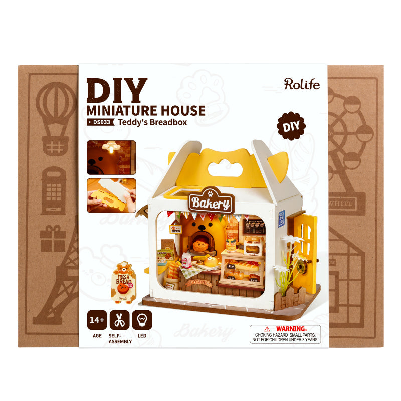 Rolife Teddy's Bread Box DIY Miniature House Kit DS033