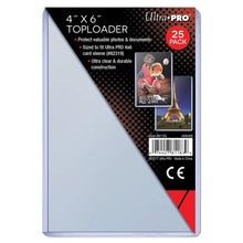 Ultra Pro 4" x 6" Clear Toploaders (25ct)