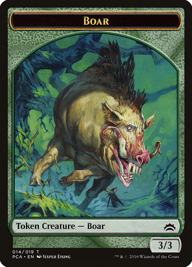 Goblin // Boar Double-Sided Token [Planechase Anthology Tokens] | Mothership Books and Games TX