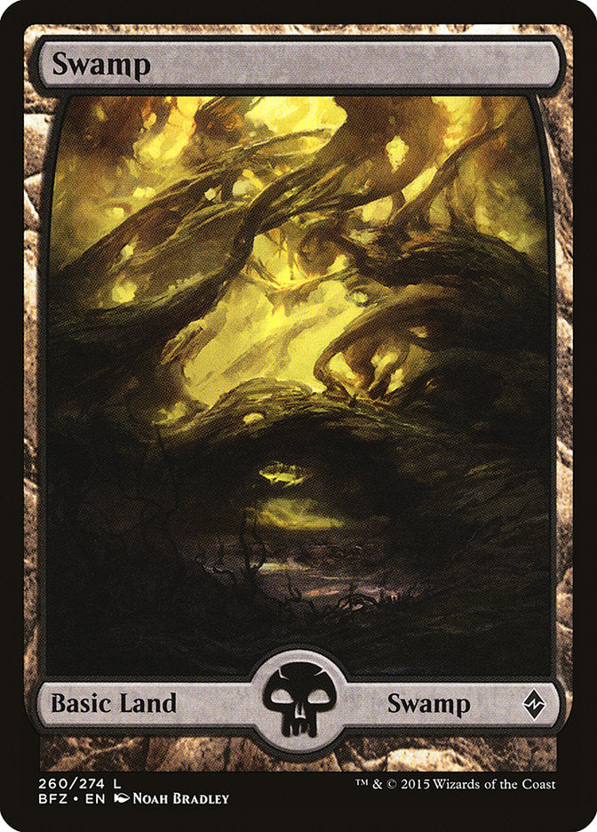 Swamp (260) (Full Art) [Battle for Zendikar] | Mothership Books and Games TX