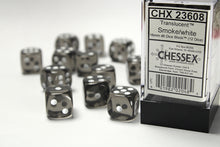Chessex 16MM D6 Dice - Translucent - Smoke/White